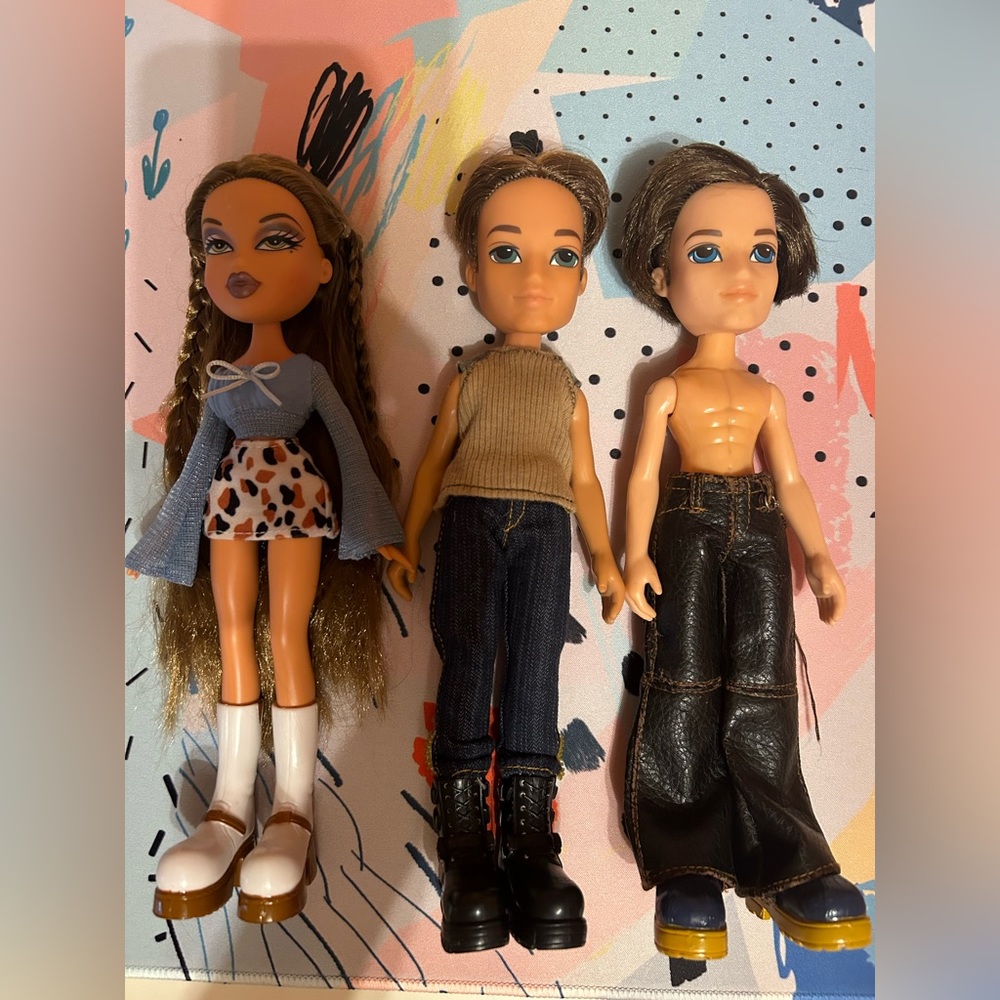 Vintage 2001 Yasmin, 2003 Boy Bratz Dolls